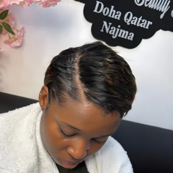 Client hairstyle - hair treatment